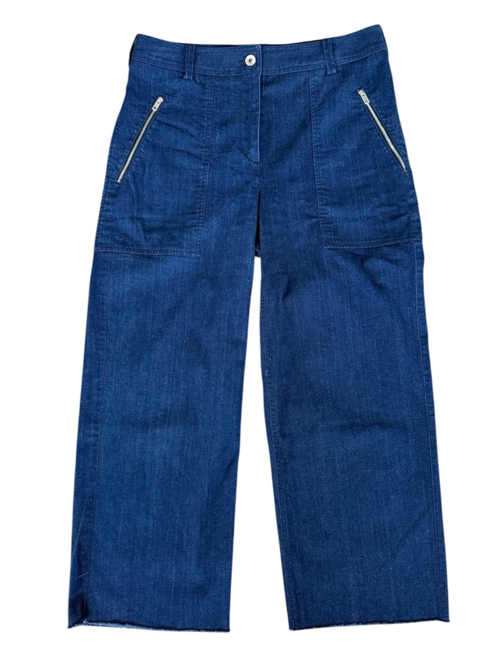 Rag And Bone Cropped Raw Hem Dark Wash Denim Trousers / Jeans Women’s Size 6 EUC
